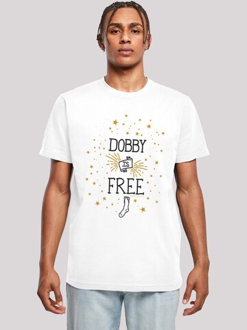 T-Shirt 'Harry Potter Dobby Is Free' F4NT4STIC en blanc : devant