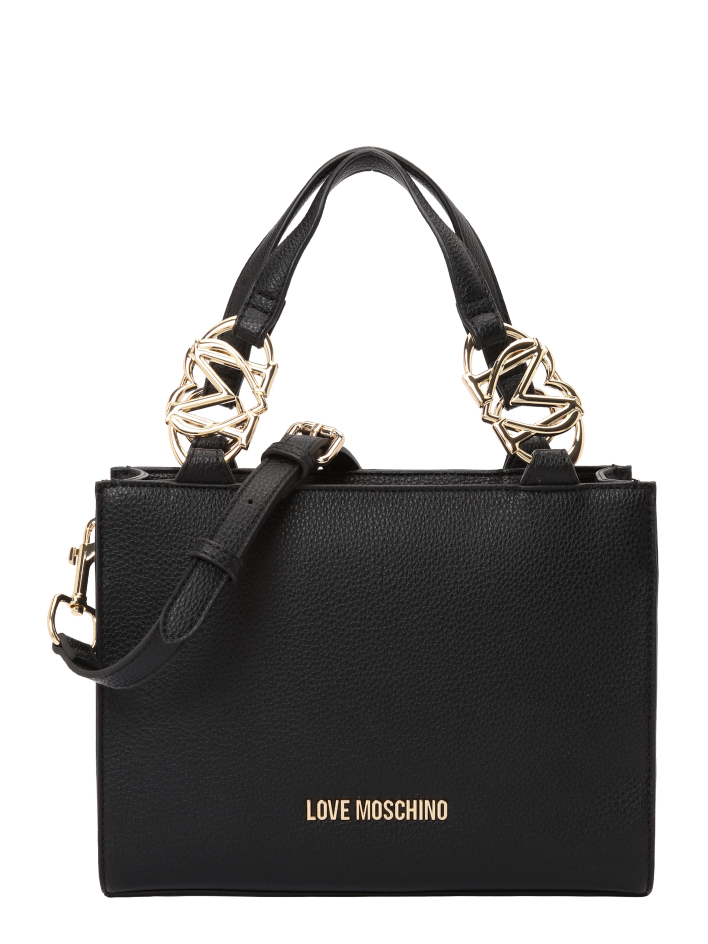 melns Love Moschino Rokassomiņa: no priekšpuses