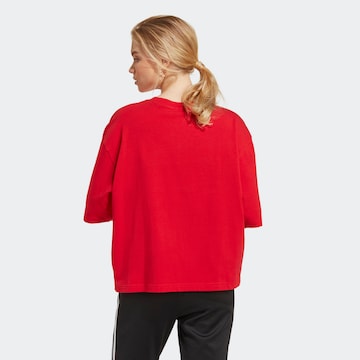 raudona ADIDAS ORIGINALS Marškinėliai 'Houndstooth Trefoil Infill'