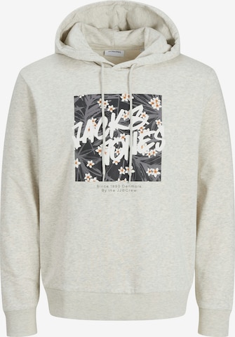 Sweat-shirt 'JJHAWAII' JACK & JONES en blanc : devant