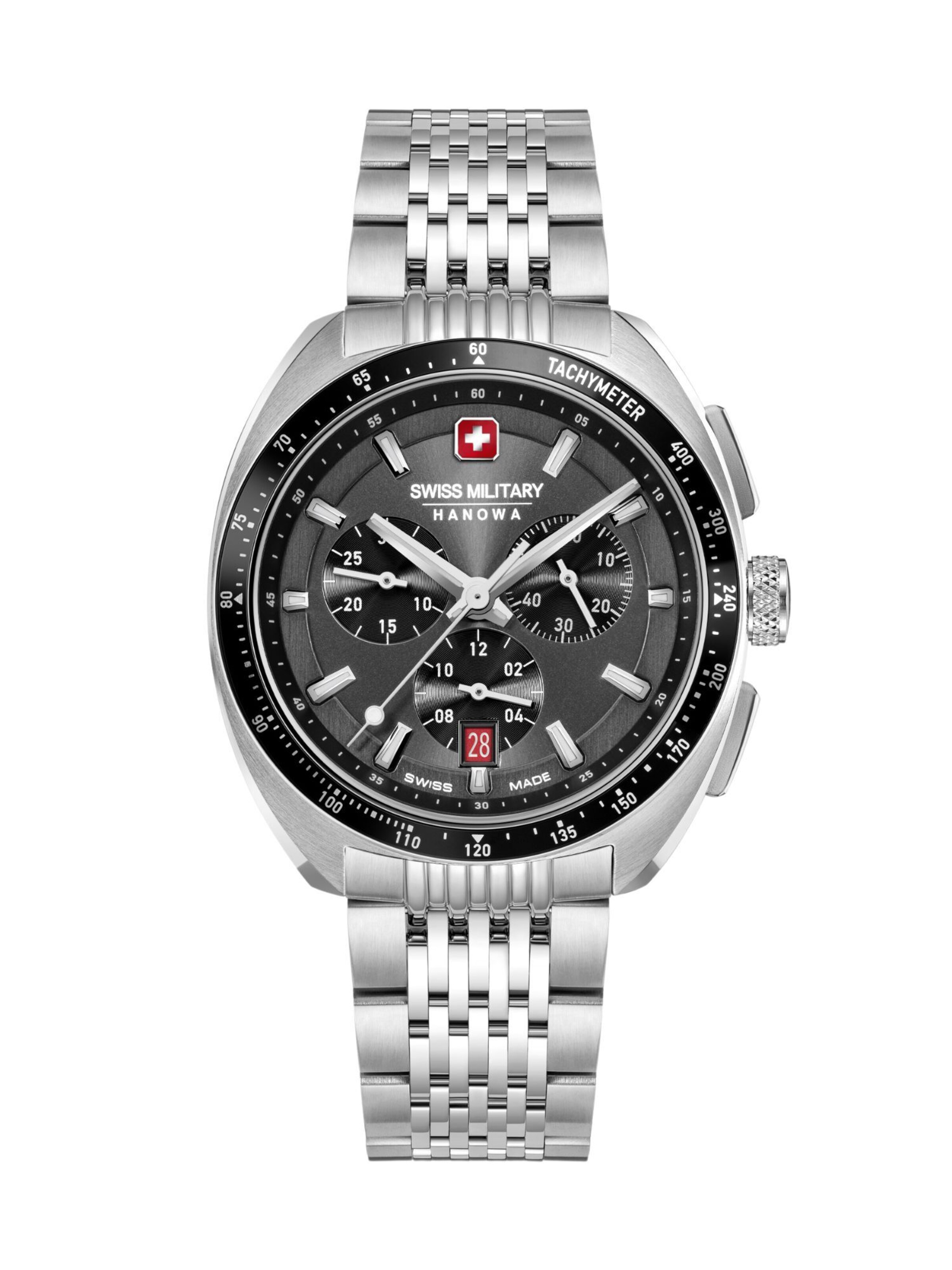 SWISS MILITARY HANOWA Uhr 'Defender' in Silber: Vorderseite