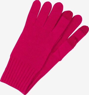 Gants CASH-MERE.CH en rose : devant