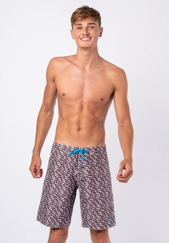 Panareha Board Shorts in White: front
