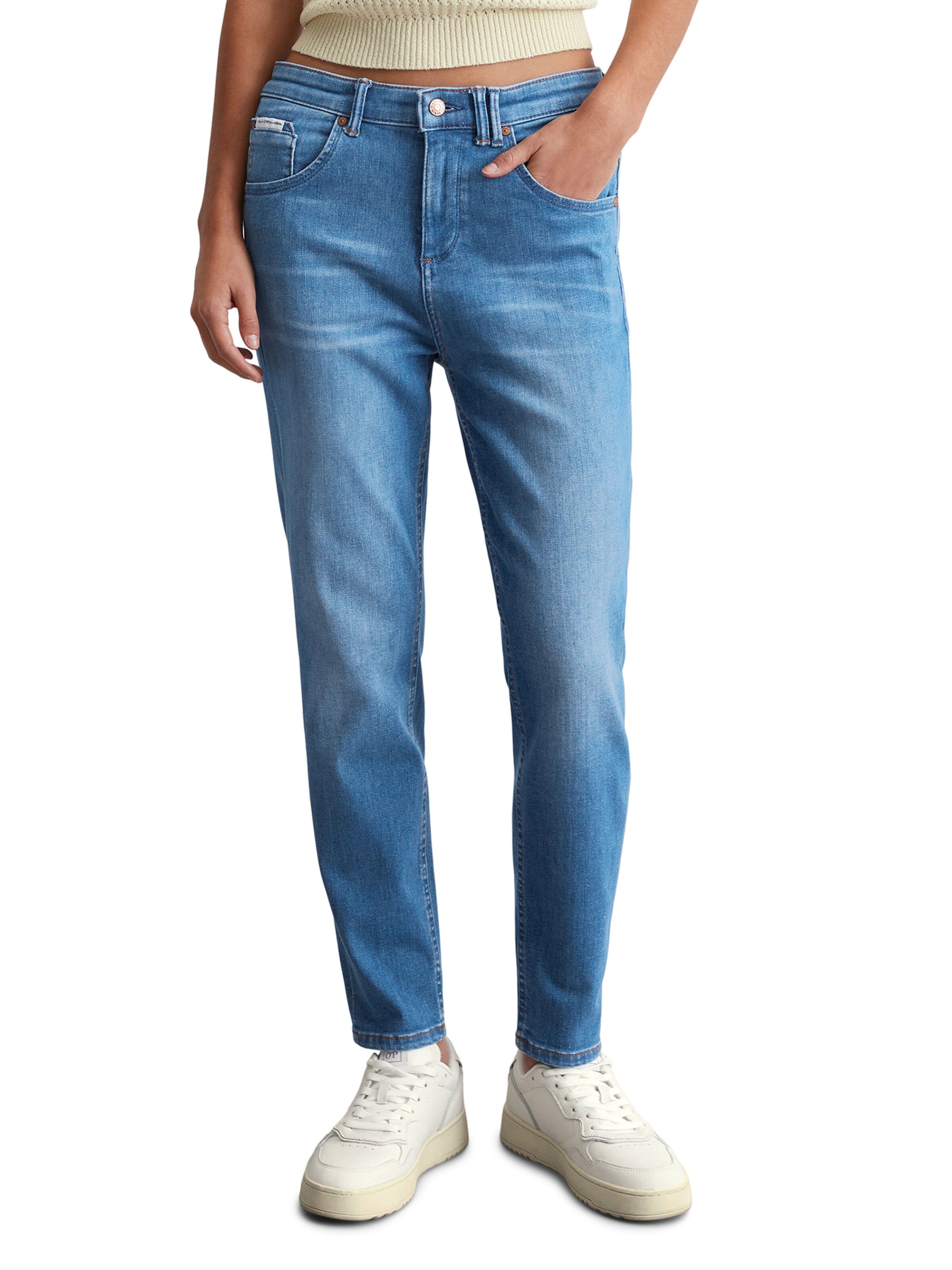 Marc O'Polo DENIM Regular Jeans in Blauw: voorkant