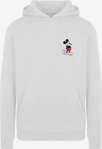 F4NT4STIC Sweatshirt 'Disney Mickey Mouse Kickin Retro Pocket' in Weiß: predná strana