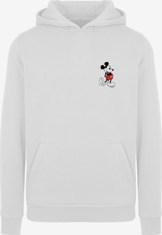 F4NT4STIC Sweatshirt 'Disney Mickey Mouse Kickin Retro Pocket' in Wit: voorkant