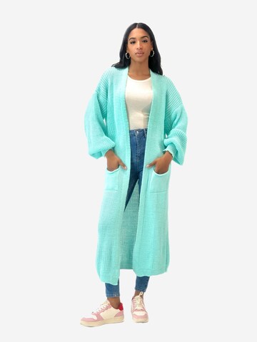 Manteau en tricot Elara en vert