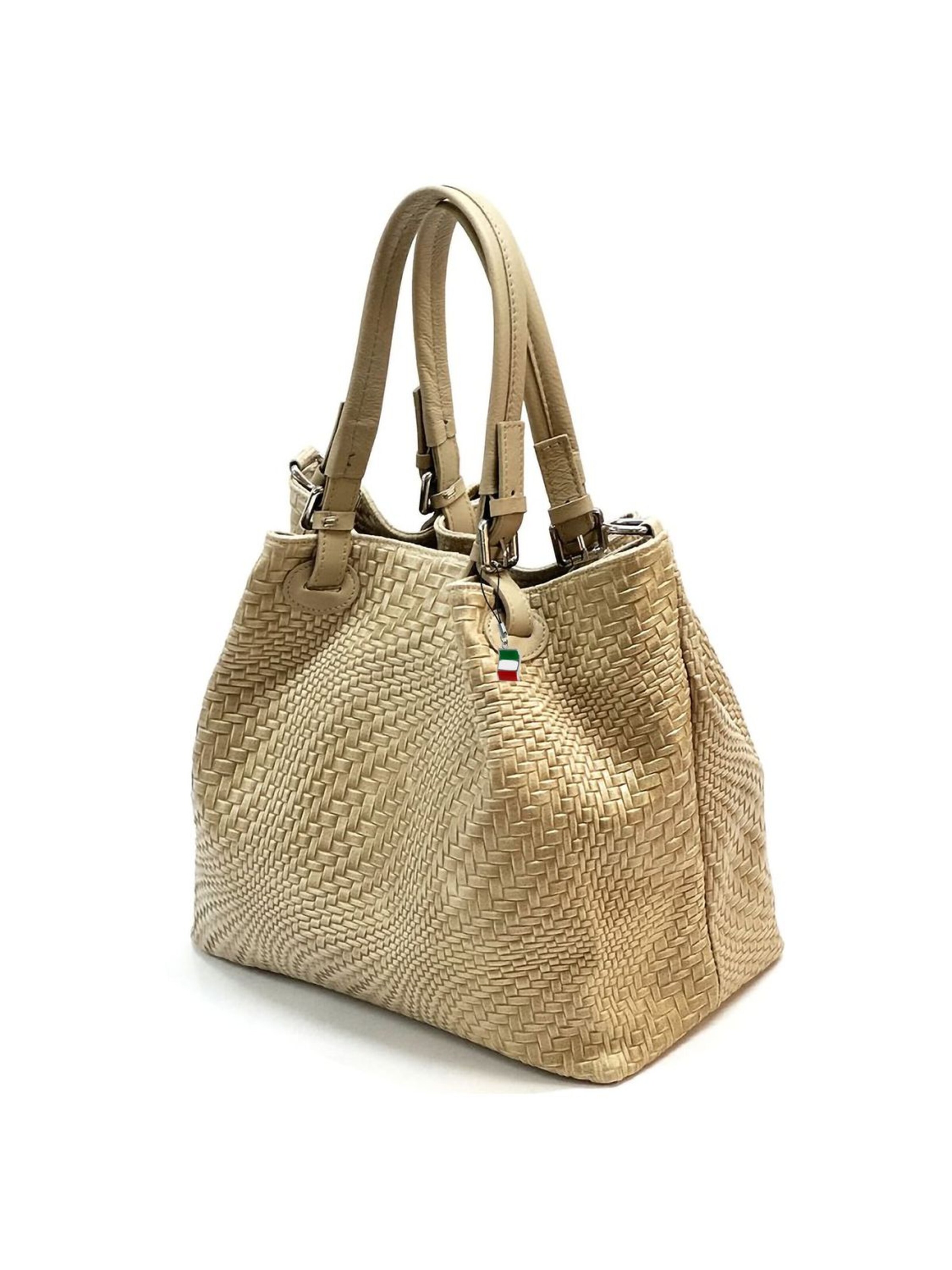 Florence Shoulder Bag in Beige: front