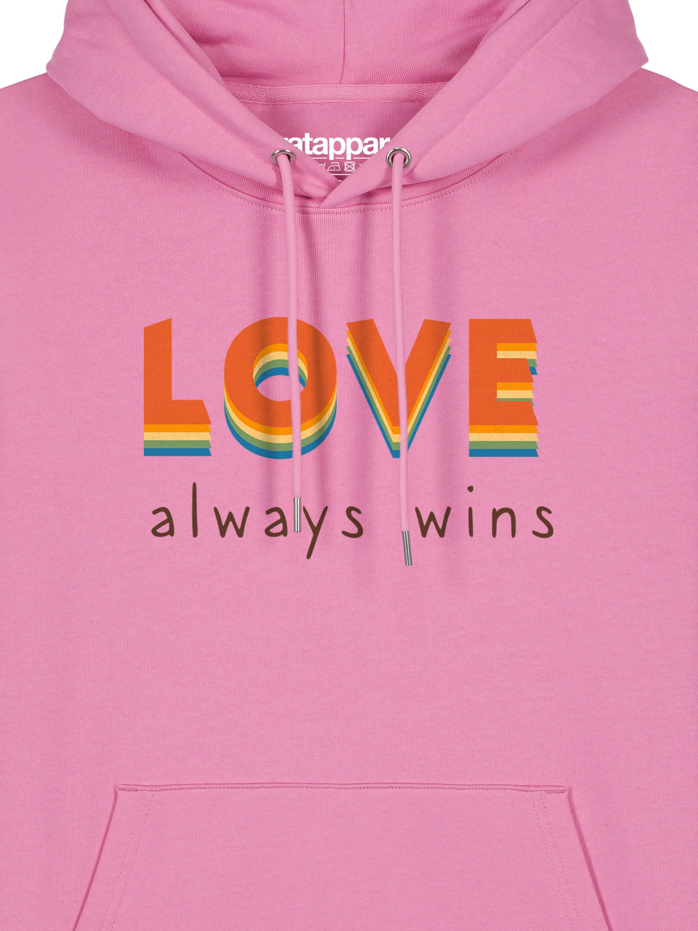 Watapparel Sweatshirt 'Love always wins' in Roze
