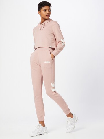 Hummel - Tapered Pantalón deportivo en rosa