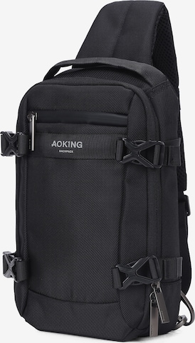 Aoking Crossbody Bag in Black: front