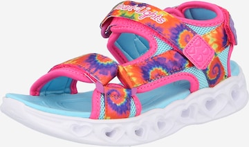 Sandale 'Heart Lights' de la SKECHERS pe roz: față