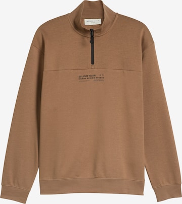 TOM TAILOR DENIM Mikina - Hnedá: predná strana