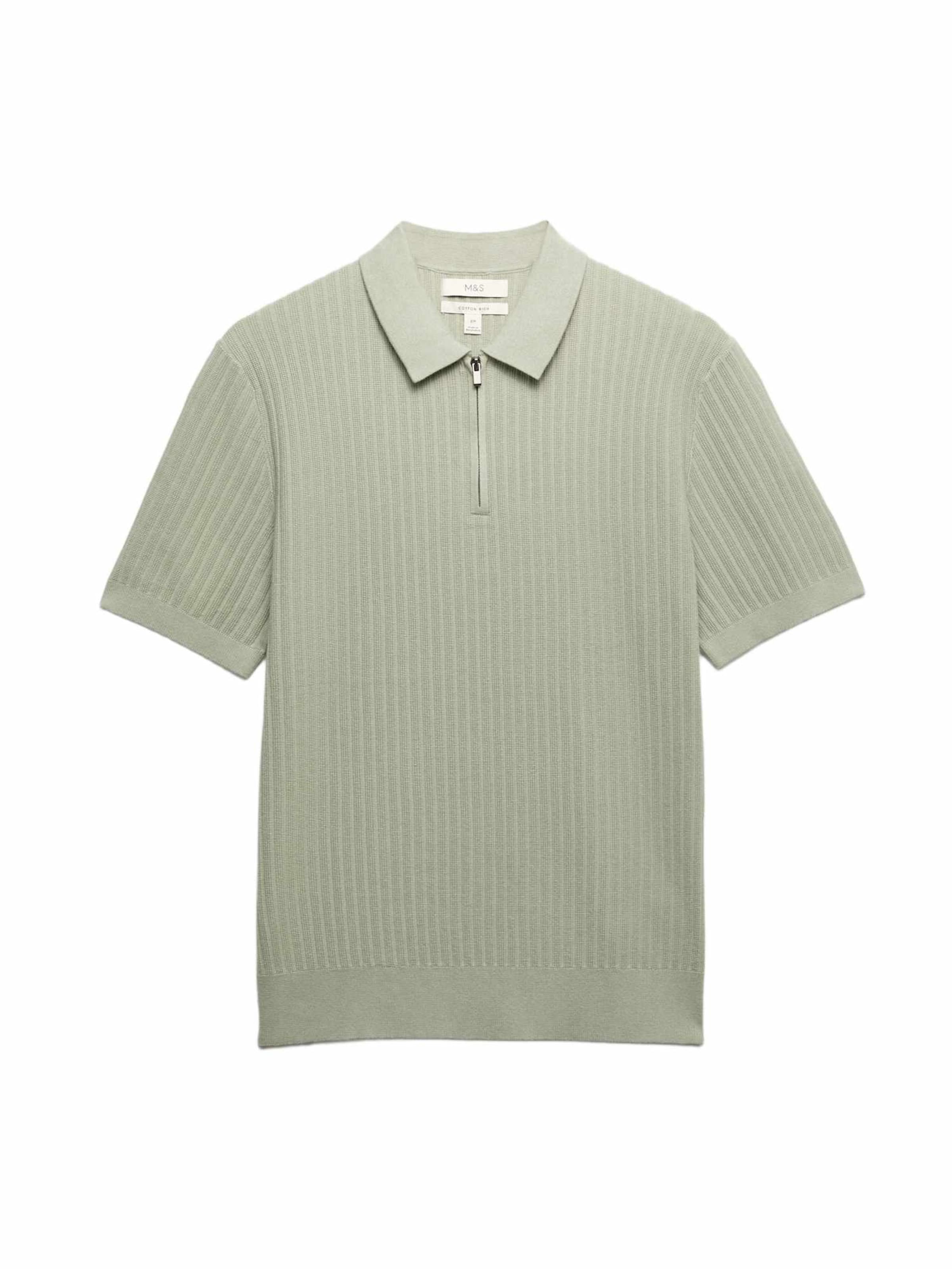 Marks & Spencer Shirt in Groen: voorkant