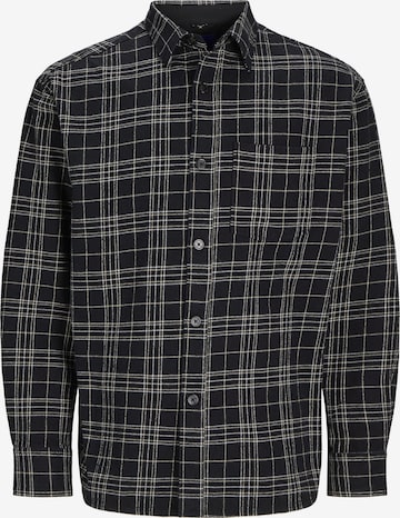 JACK & JONES Regular fit Button Up Shirt in Black: front