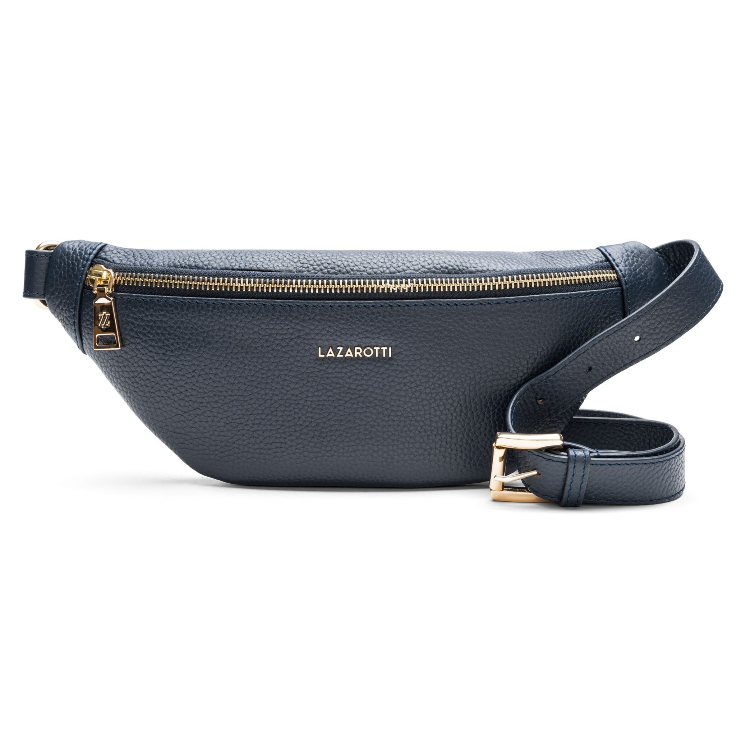 Marsupio 'Bologna' di Lazarotti in blu: frontale