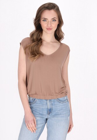 DreiMaster Maritim - Top 'Everyday Fashion' en beige: frente