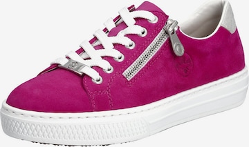 Sneaker bassa 'L59L1' di Rieker in rosa: frontale