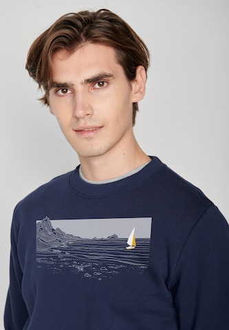 GREENBOMB Sweatshirt 'Nature Cliffsail' in Blue