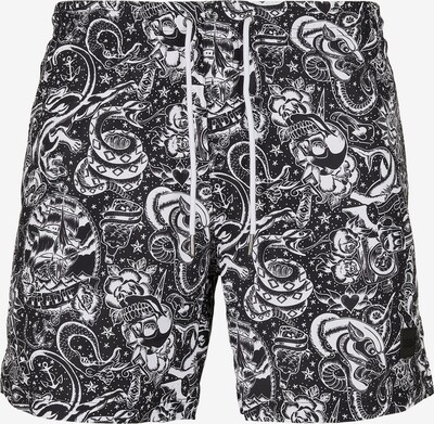 Urban Classics Bermudas en negro / blanco, Vista del producto