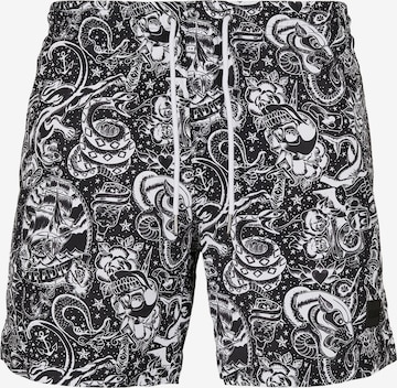 Urban ClassicsKupaće hlače - crna boja: prednji dio