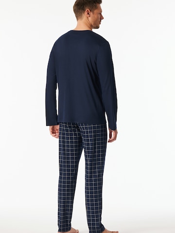 SCHIESSER Pyjama lang ' Fine Interlock ' in Blauw