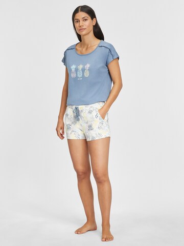 VIVANCE Korte pyjama 'Pineapple' in Blauw