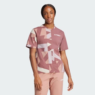ADIDAS TERREX Functioneel shirt in Rood: voorkant