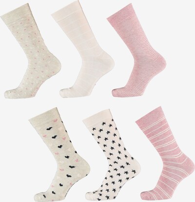 Apollo Socken im 6er-Pack in beige / pink, Produktansicht