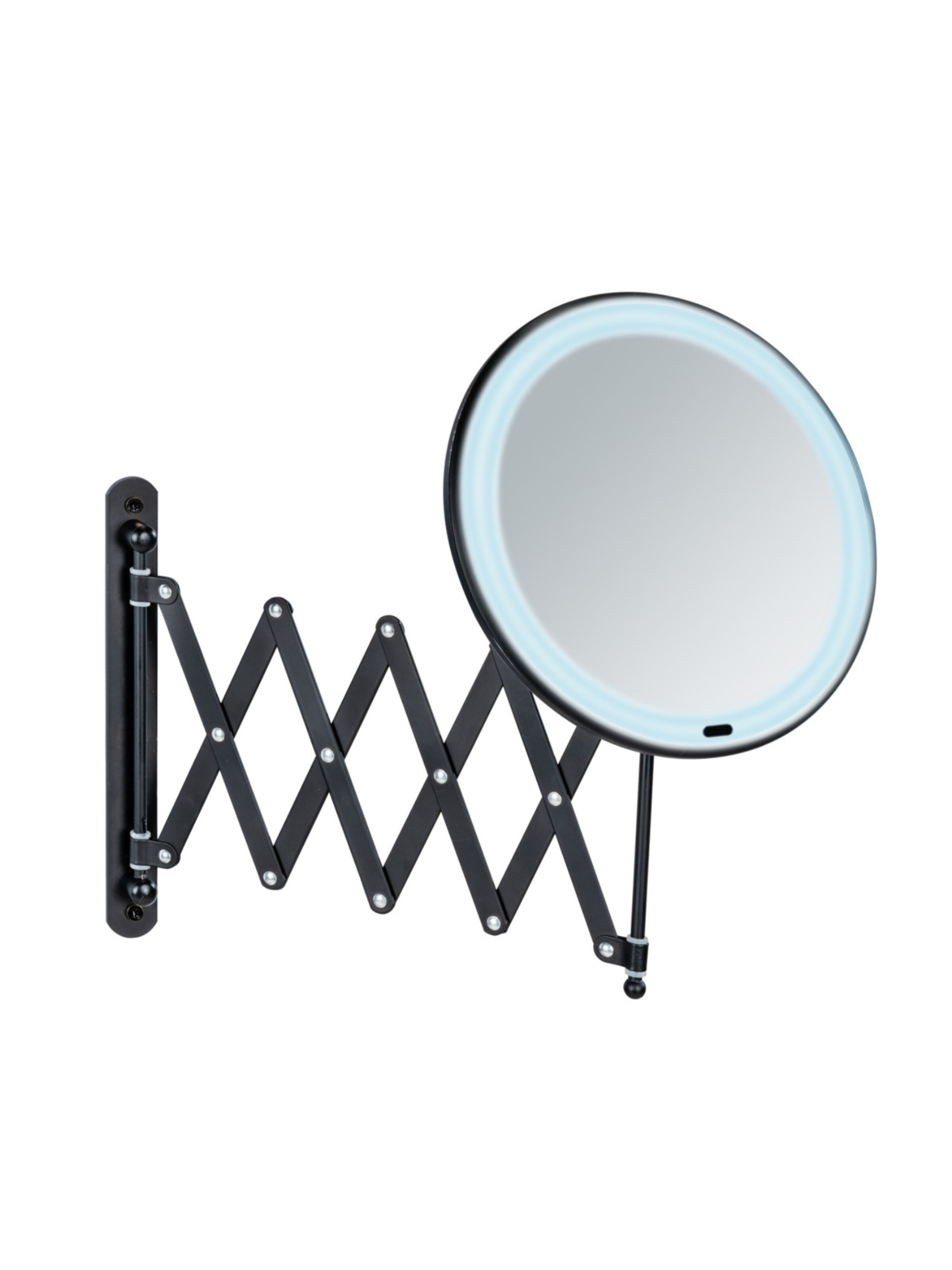 Wenko Cosmetic Mirror 'Barona' in Black: front