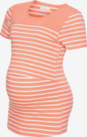 Neun Monate Shirt in Orange: Vorderseite