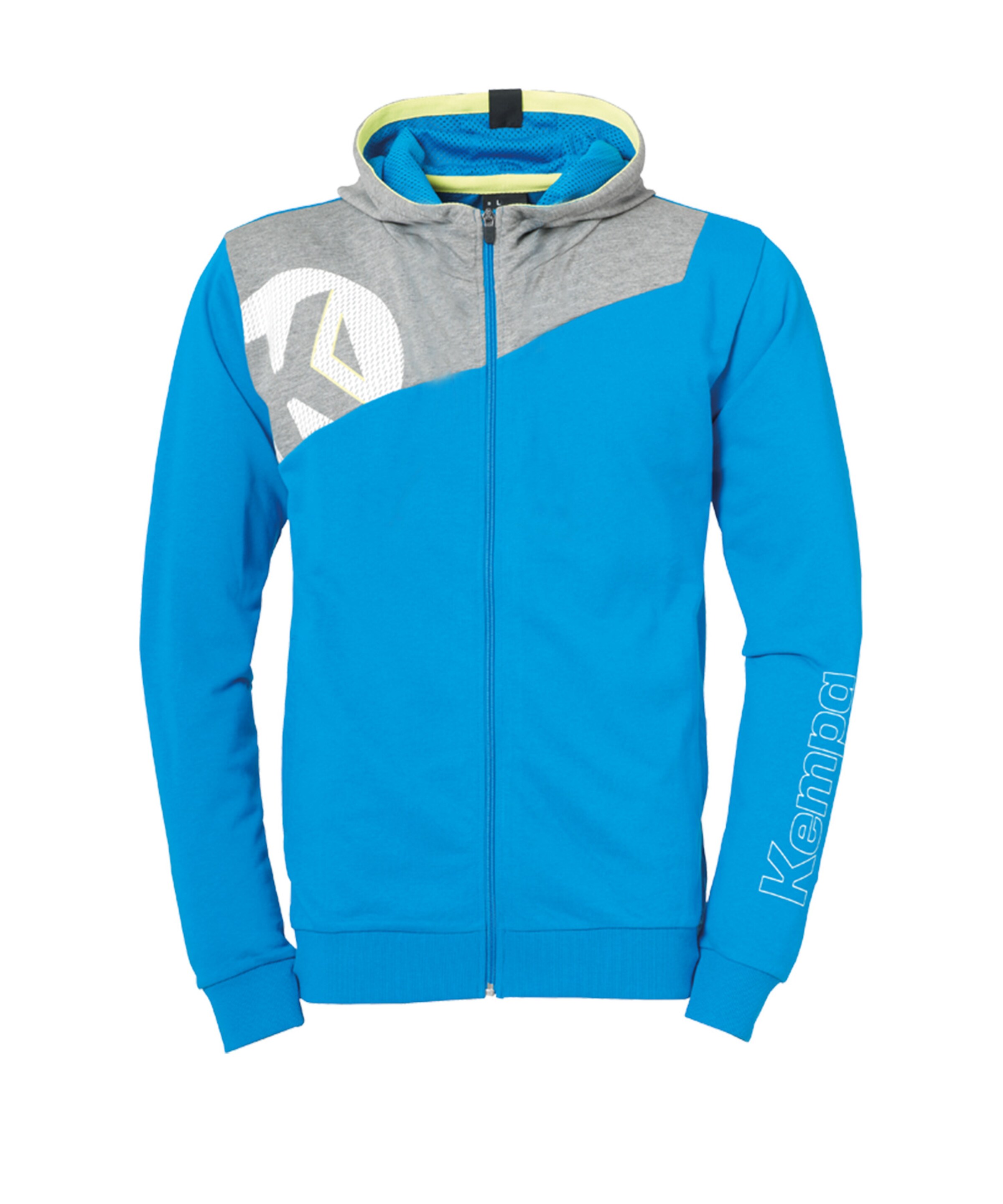 KEMPA Athletic Zip-Up Hoodie in Blue: front