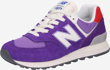 Sneaker bassa '574' di new balance in lilla: frontale