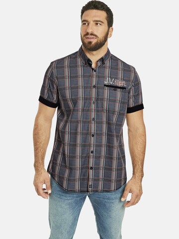 Jan Vanderstorm Comfort fit Button Up Shirt ' Zesar ' in Grey: front