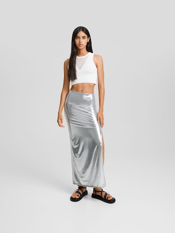 Bershka Skirt in Silver