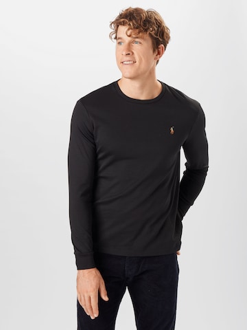 Regular fit Maglietta di Polo Ralph Lauren in nero: frontale