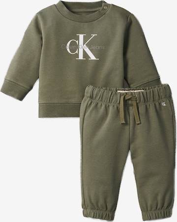 Calvin Klein Jeans Sweatsuit in Green: front
