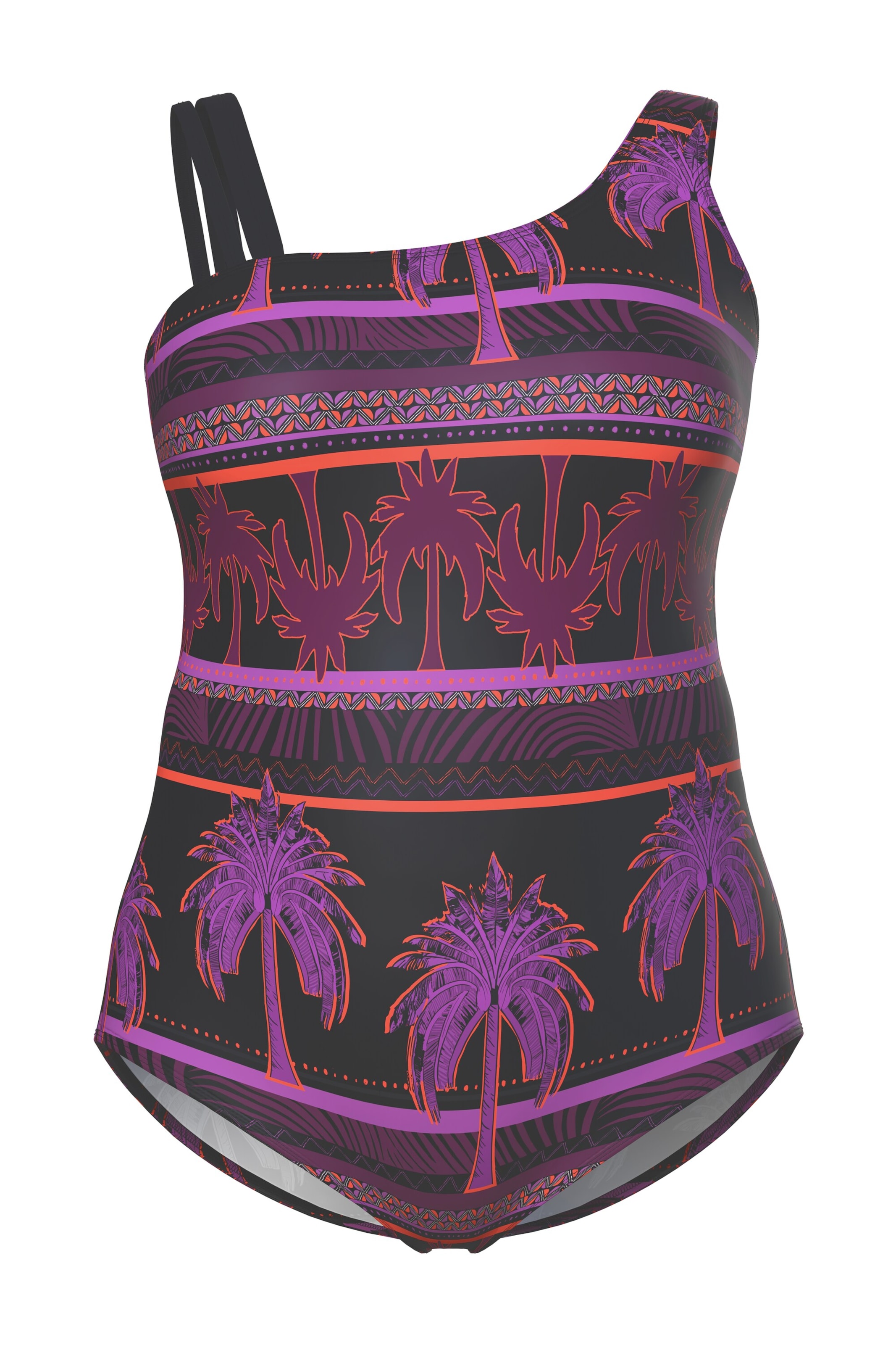 Ulla Popken Badpak in Zwart: voorkant