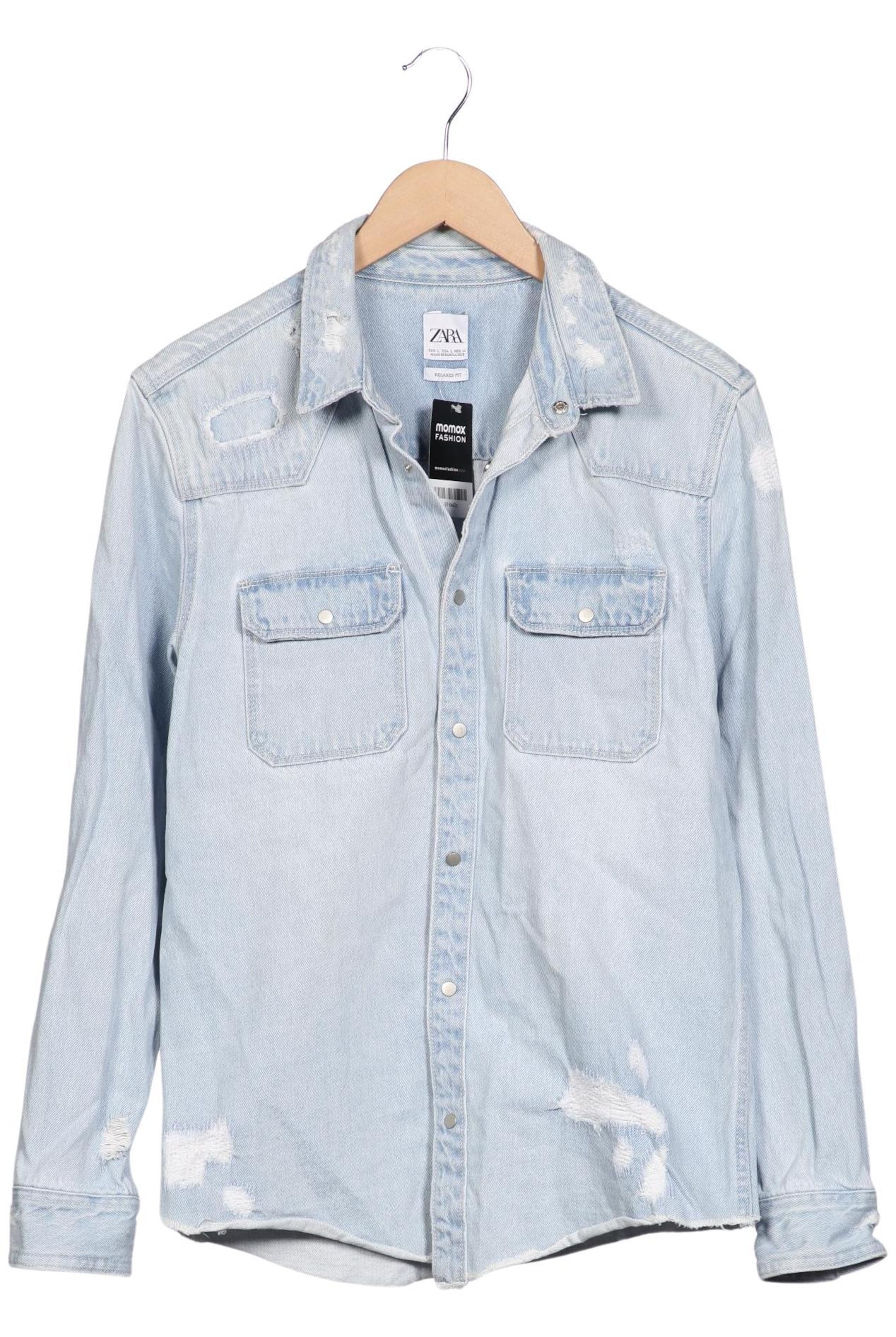 ZARA Jacket & Coat in L in Blue: front