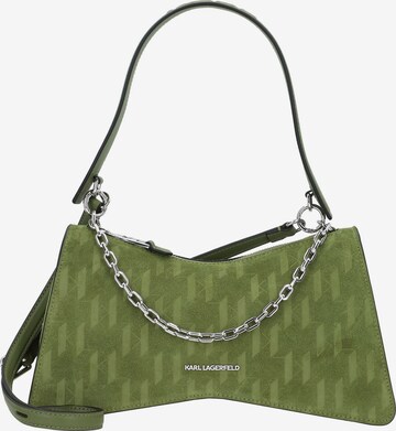 Karl Lagerfeld - Mala de ombro 'Seven' em verde: frente