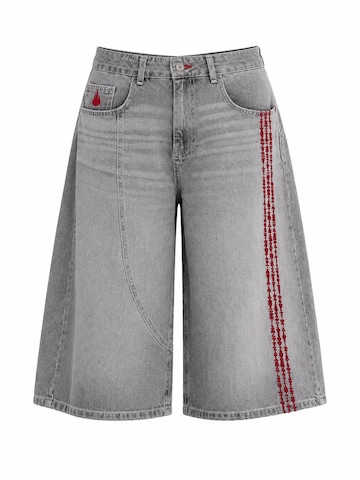 IT'S BASIC Baggy Jeans 'BERMUDA DENIM SHORT' in Grey