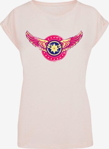 ABSOLUTE CULT T-Shirt 'Captain Marvel - Movie Wings' in Pink: predná strana