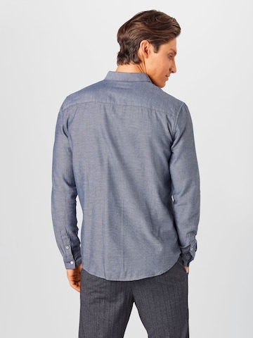 TOM TAILOR DENIM Regular fit Button Up Shirt 'Faux' in Blue