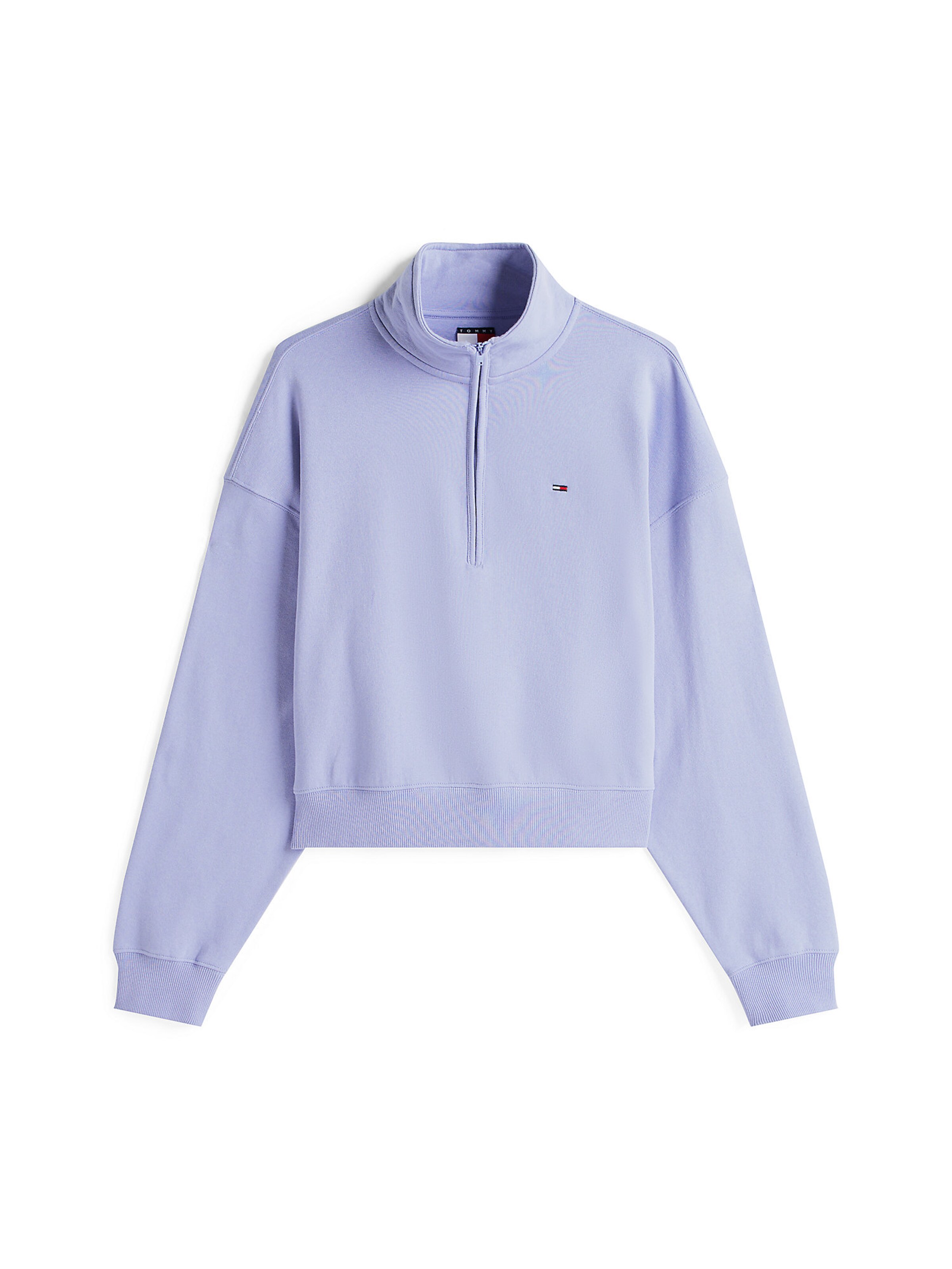 Tommy Jeans Sweatshirt in Lila: voorkant