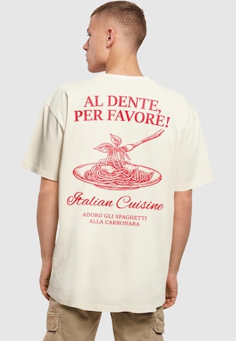 Merchcode Shirt 'Al Dente Per Favore' in Beige: voorkant