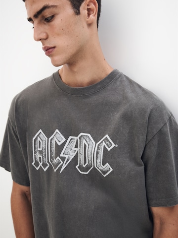 Pull&Bear Paita 'AC/DC' värissä harmaa