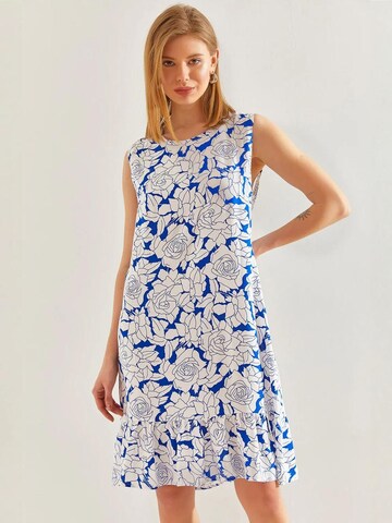 Bianco Lucci - Vestido de verão em azul: frente