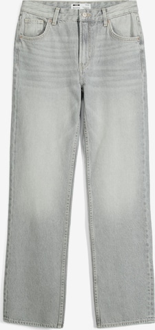 Bershka Regular Jeans in Grijs: voorkant