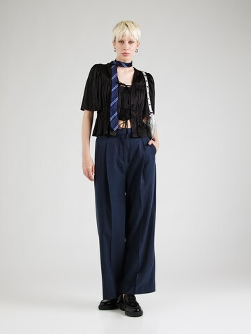 SCOTCH & SODA - Pierna ancha Pantalón plisado 'Core Rose' en azul