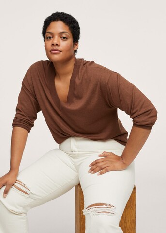MANGO Pullover in Braun